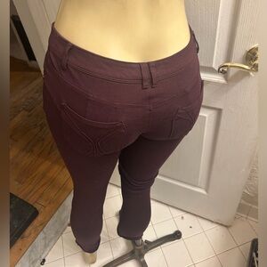 Burgundy Skinny Jeans